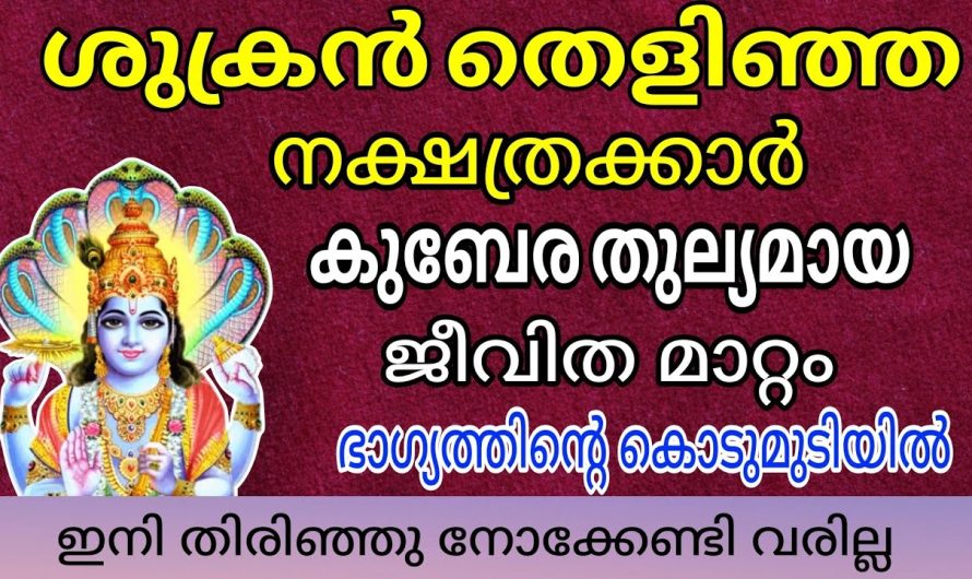 ശുക്രൻ തെളിയുന്ന നക്ഷത്രങ്ങൾ
