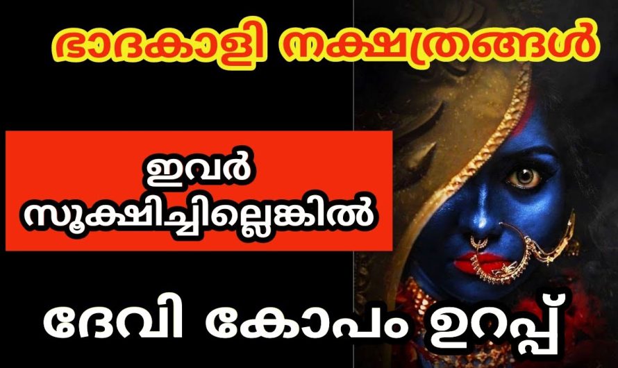ഭാദകാളി നക്ഷത്രങ്ങൾ ഇവർ സൂക്ഷിച്ചില്ലെങ്കിൽ ആപത്ത്