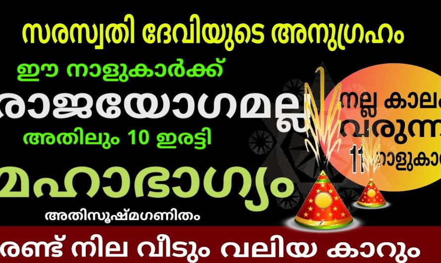 11 നാളുകാർക്ക് രാജയോഗമല്ല ! അതിലും മെലേ 100 ഇരട്ടി ഭാഗ്യം
