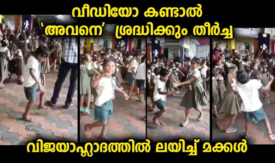 സ്കൂളിലെ വിജയാഹ്ലാദത്തിൽ താളത്തിനൊത്തു നൃത്തം വെച്ച മക്കളുടെ കിടിലൻ വീഡിയോ