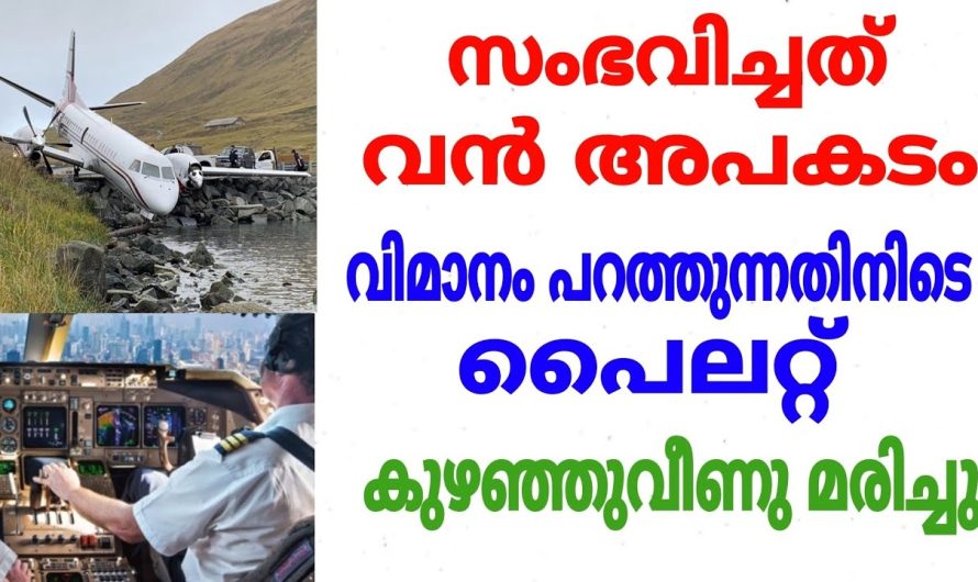 വിമാനം പറത്തുന്നതിനിടെ പൈലറ്റ് കുഴഞ്ഞുവീണു മ.രി.ച്ചു