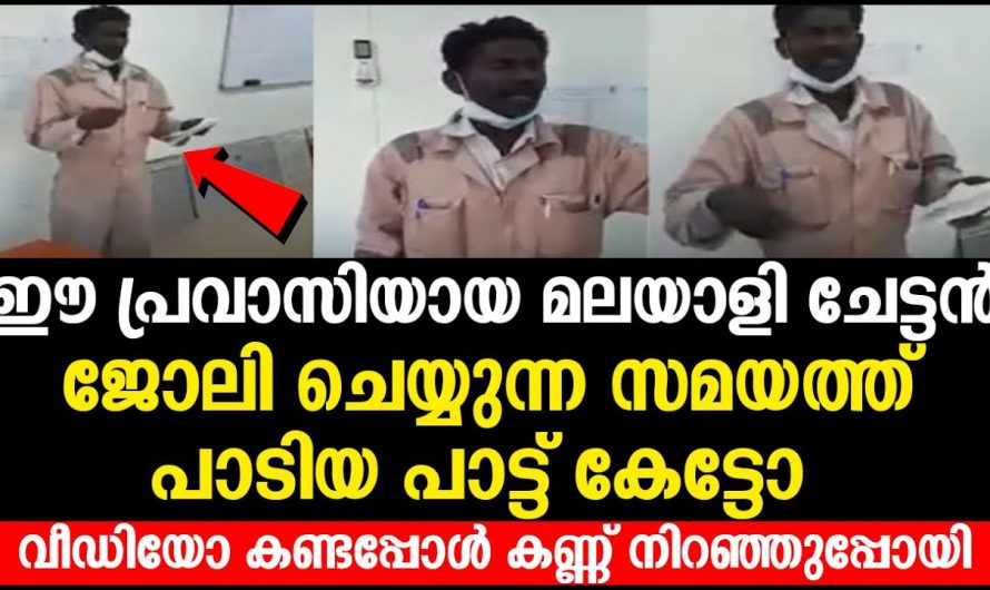 ഈ പ്രവാസിയായ മലയാളി ചേട്ടൻ ജോലി ചെയ്യുന്ന സമയത്ത് പാടിയ പാട്ട് കേട്ടോ