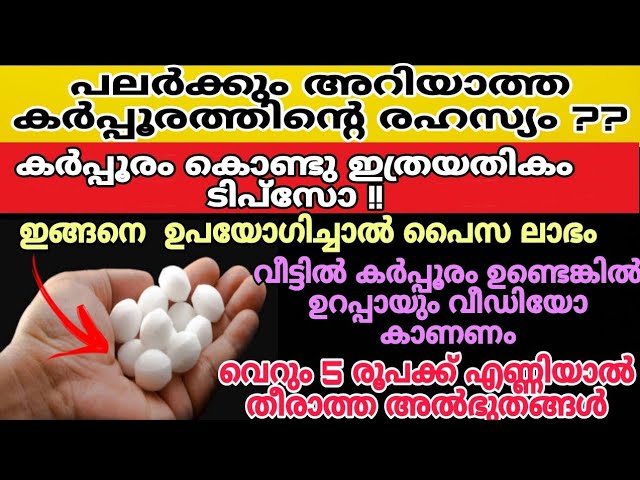 കർപ്പൂരം കൊണ്ട് ഇത്രയതികം ടിപ്സോ ഇതുവരെ വീട്ടിൽ ഉണ്ടായിട്ടും അറിയാതെ പോയല്ലോ