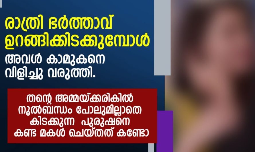 രാത്രി ഭർത്താവ് ഉറങ്ങിക്കിടക്കുമ്പോൾ അവൾ കാമുകനെ വിളിച്ചു വരുത്തി