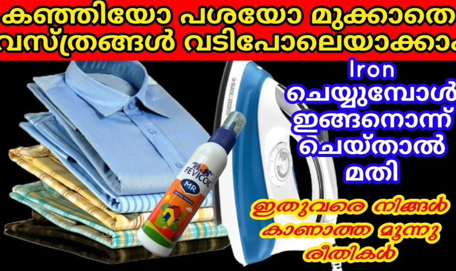 പഴഞ്ചൻ ചുളുകിയ വസ്ത്രങ്ങൾ വരെ ഇനി വടിപോലെ നിൽക്കും തീർച്ച