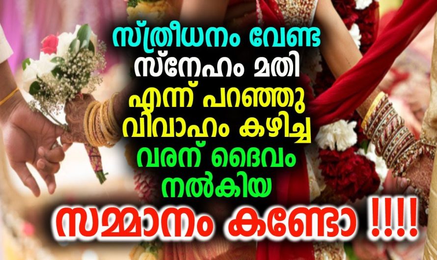 സ്ത്രീധനം വേണ്ട സ്നേഹം മതി എന്ന് പറഞ്ഞു വിവാഹം കഴിച്ച വരന് ദൈവം നൽകിയ സമ്മാനം കണ്ടോ !!!!!!