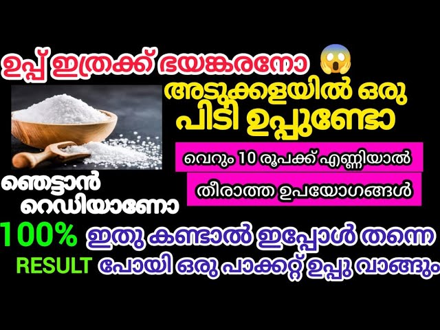 ഉപ്പ് ഇത്രനാൾ ഉപയോഗിച്ചിട്ടും ഇത് അറിഞ്ഞില്ലല്ലോ|ഇനി ടോയ്ലറ്റ് കഴുകണ്ട,ബ്രഷുംവേണ്ട എന്തെളുപ്പം