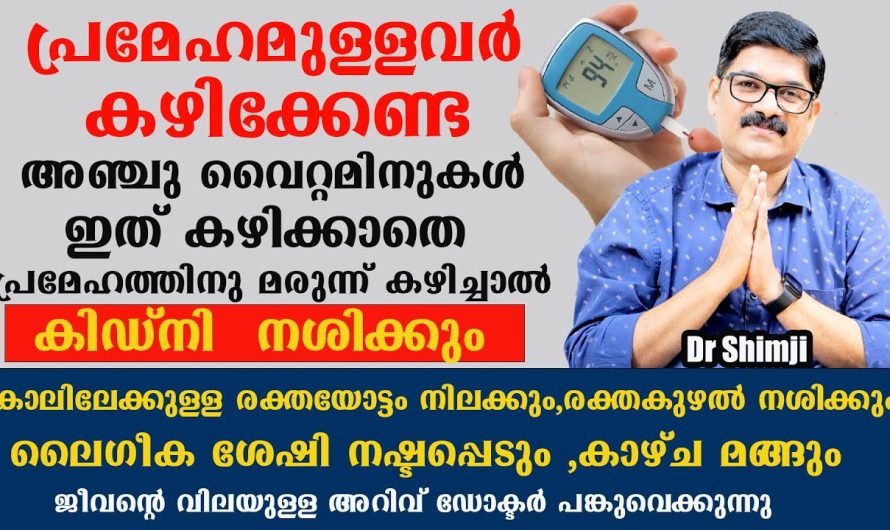 പ്ര..മേ..ഹ സാധ്യതയുള്ളവരും നിർബന്ധമായുംകഴിക്കേണ്ട 5 വിറ്റാമിനുകൾ