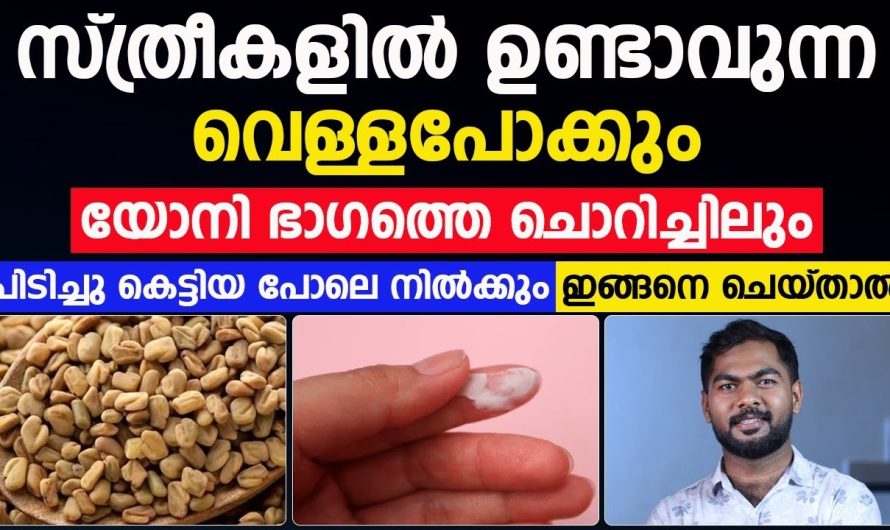 വെ.ള്ള.പ്പൊ.ക്കും യോ..നി ഭാഗത്തെ ചൊ.റി.ച്ചി.ലും ഇങ്ങനെ ചെയ്താൽ നിൽക്കും