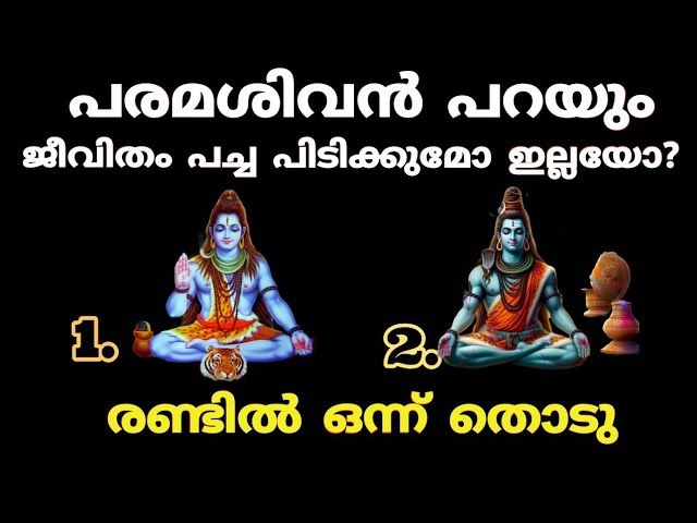 പരമശിവൻ പറയും ജീവിതം പച്ച പിടിക്കുമോ ഇല്ലയോ?