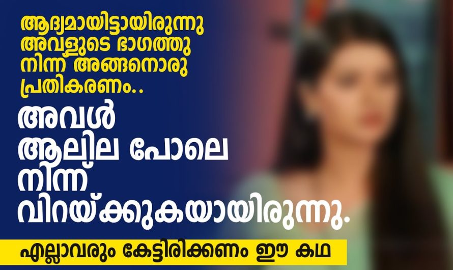 ആദ്യമായിട്ടായിരുന്നു അവളുടെ ഭാഗത്തു നിന്ന് അങ്ങനൊരു പ്രതികരണം