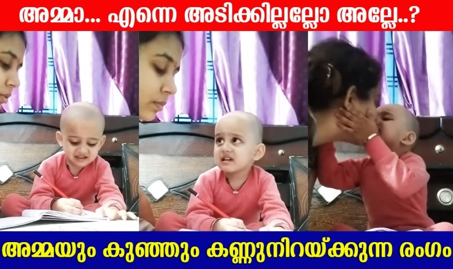 തെറ്റിച്ചാൽ അമ്മ എന്നെ അടിക്കില്ലല്ലോ അല്ലേ? അമ്മയും കുഞ്ഞും കണ്ണുനിറയ്ക്കുന്ന രംഗം